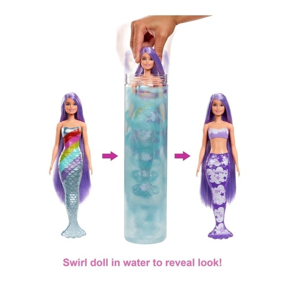 ✨✨Barbie Color Reveal Mermaid Doll With 7 Surprises, Rainbow Mermaid Serie… - Picture 5 of 8